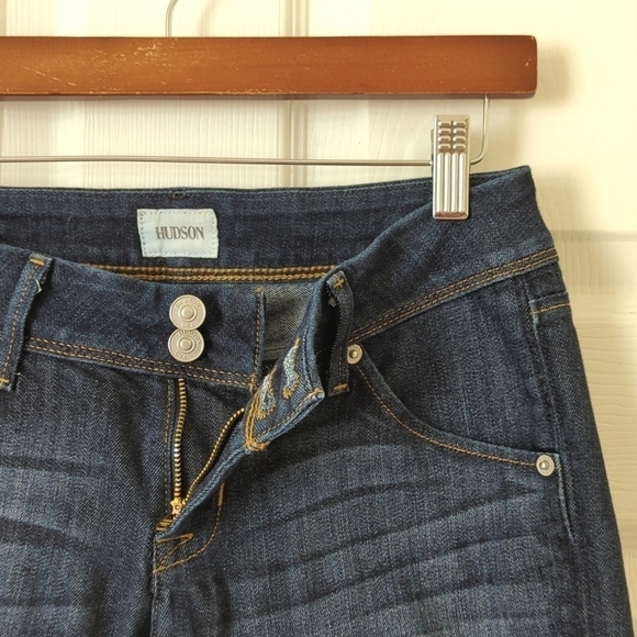 Hudson Collin Classic Low Rise Dark Wash Flap Pocket Denim Skinny Jeans 26 - Picture 7 of 16